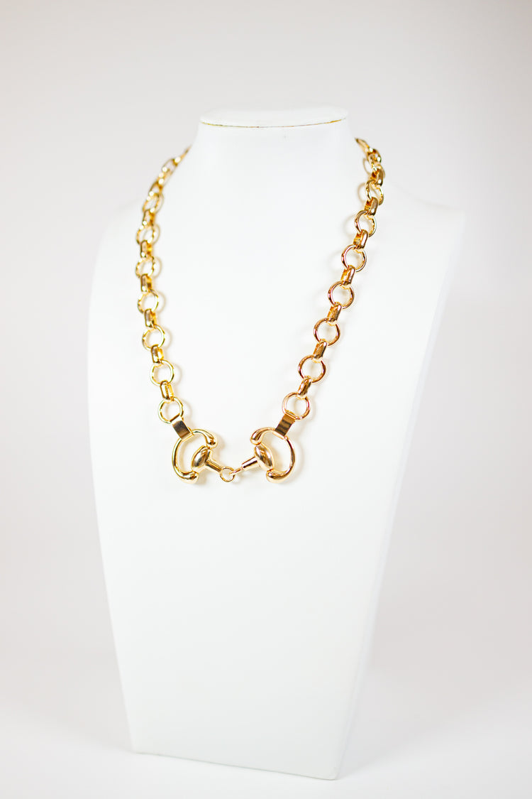 Linked Horse Bit Necklace