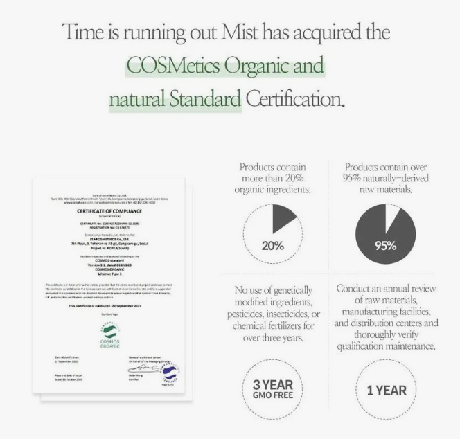 Sioris - Time Is Running Out Mist Mini Skincare Face Mist