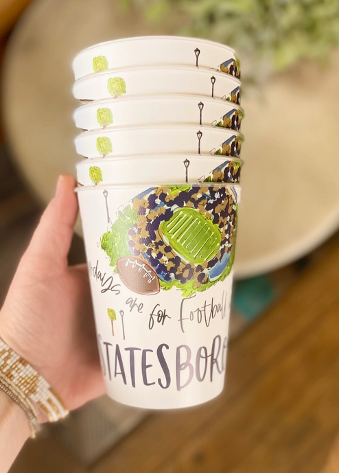 Statesboro Game Day Reusable Cup Set of 3