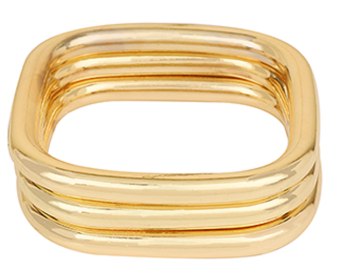 3 Row Square Stackable Bracelet