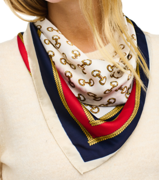 Multi Horsebit Print Bandana