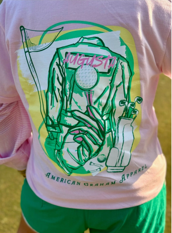 Pink Golf Themed Graphic Tee