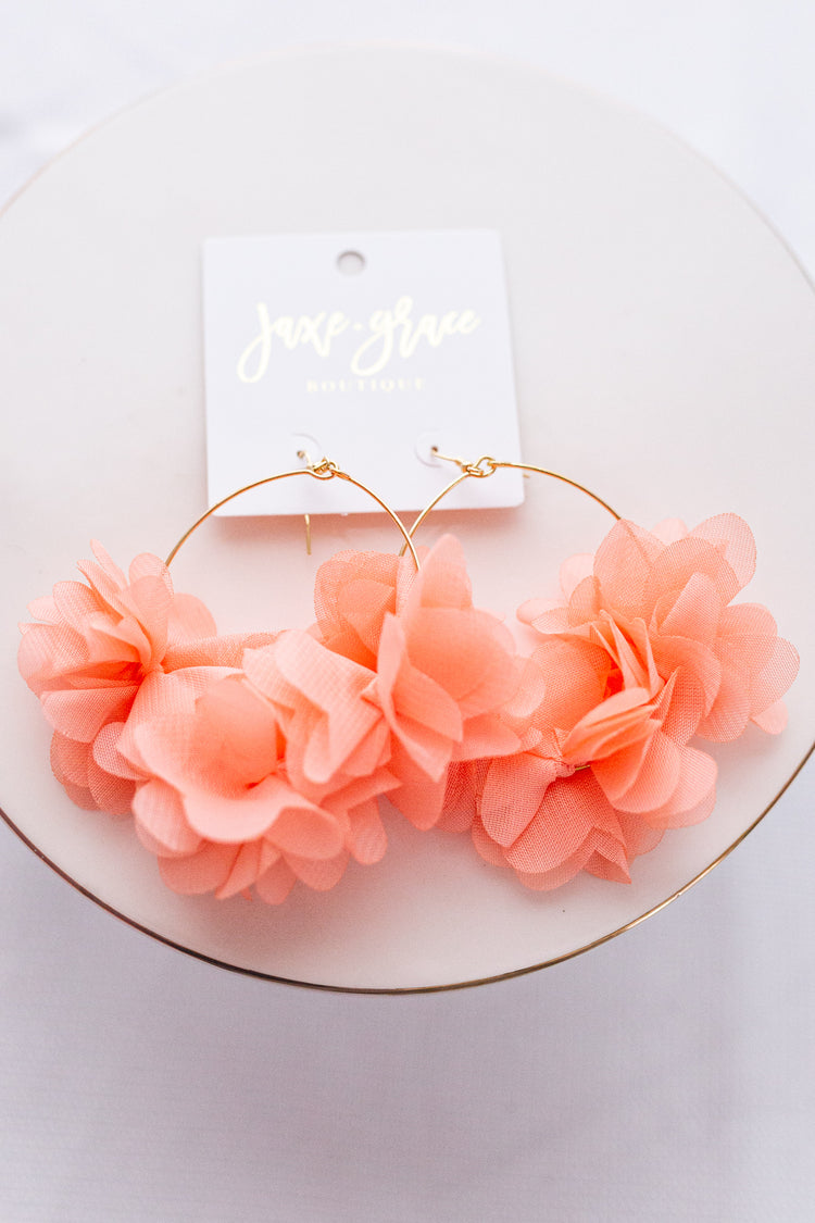 Wrapped Flower Wire Earrings, VARIOUS