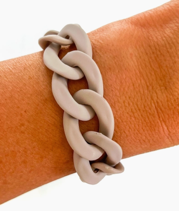 Matte Chunky Acrylic Chain Link Bracelet, VARIOUS