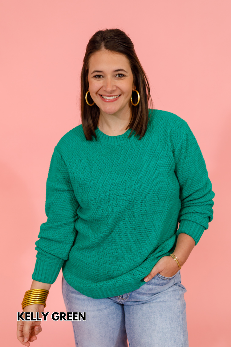 Round Neck Simplicity Sweater, VARIOUS S-3XL