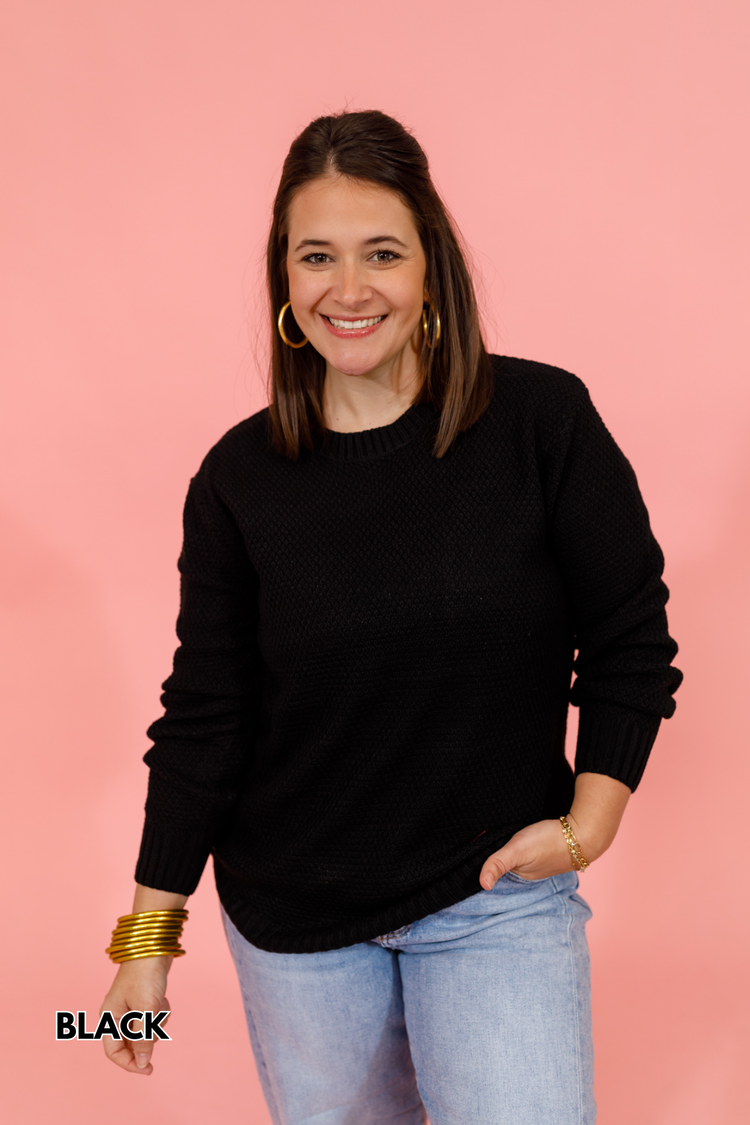 Round Neck Simplicity Sweater, VARIOUS S-3XL
