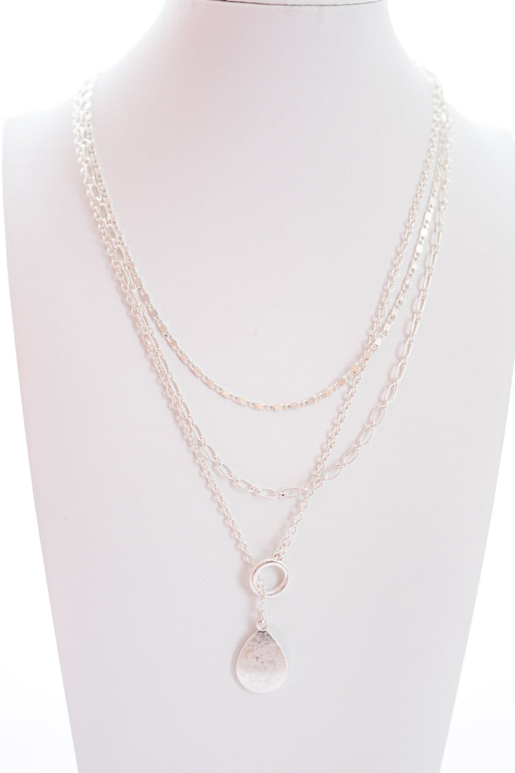 Chain & Teardrop Pendant Necklace Set, VARIOUS