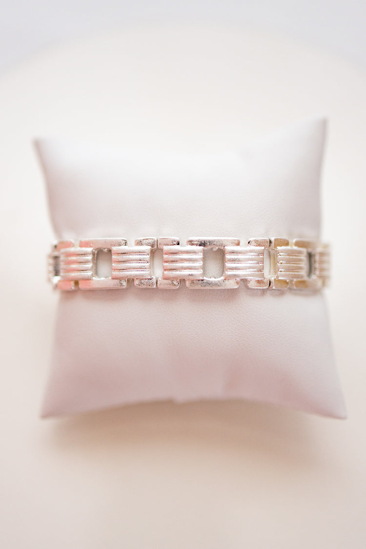 Textured Metal Linked Bracelet, VARIOUS