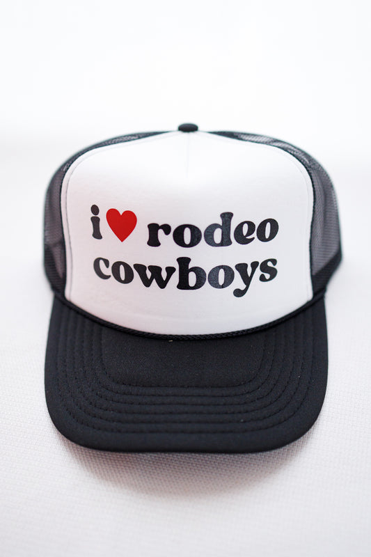 "I Love Rodeo Cowboys" Trucker Hat