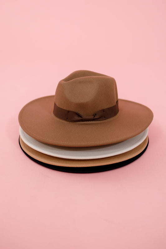 Side Ribbon Brim Hat, VARIOUS