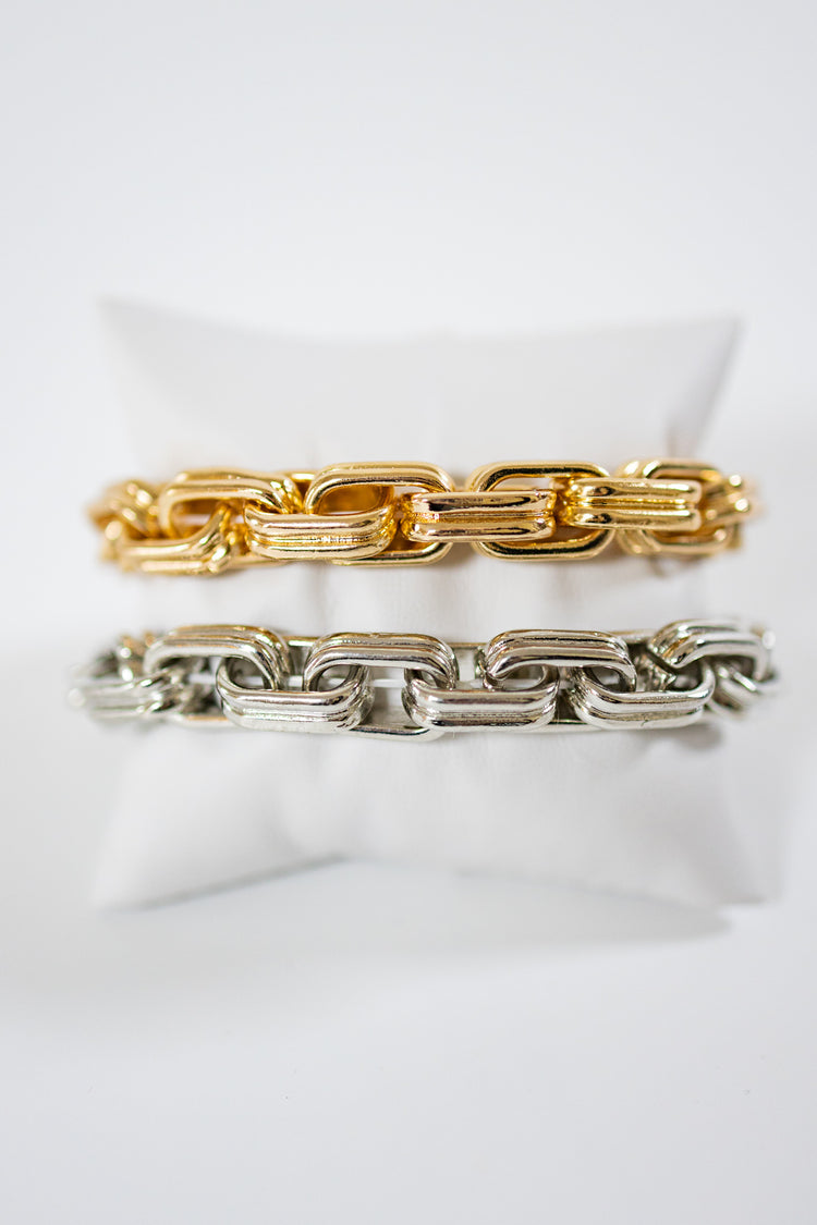 Chunky Chain Linked Bracelet, VARIOUS