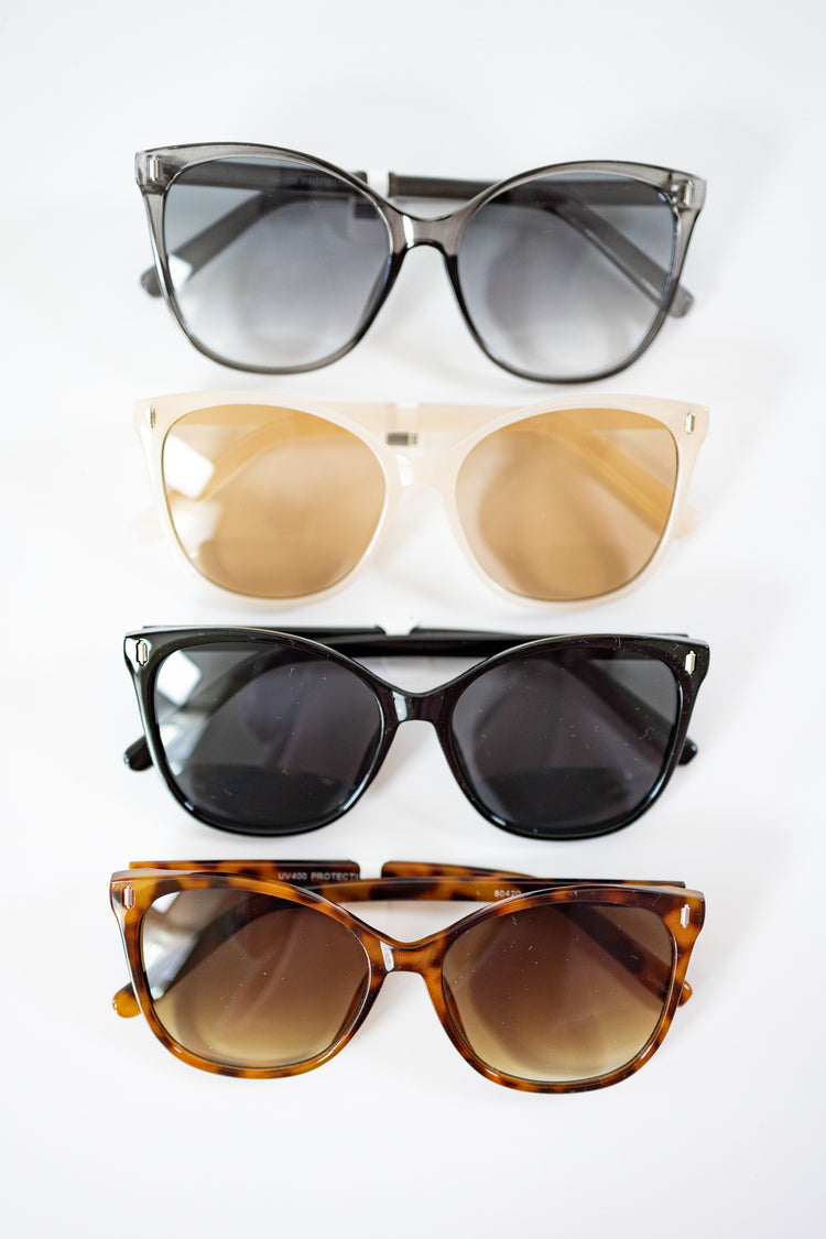 Round Cateye Sunglasses, VARIOUS