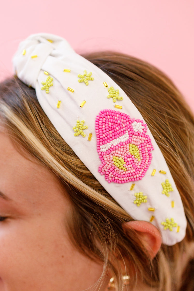 Pink Grinch Face Headband