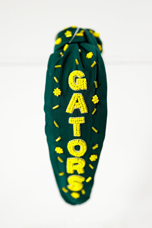 Green "Gators" Headband
