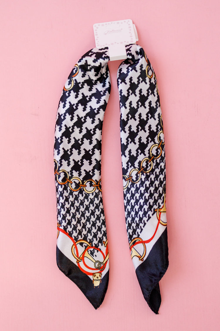 Satin Patterned Scarf, VARIOUS