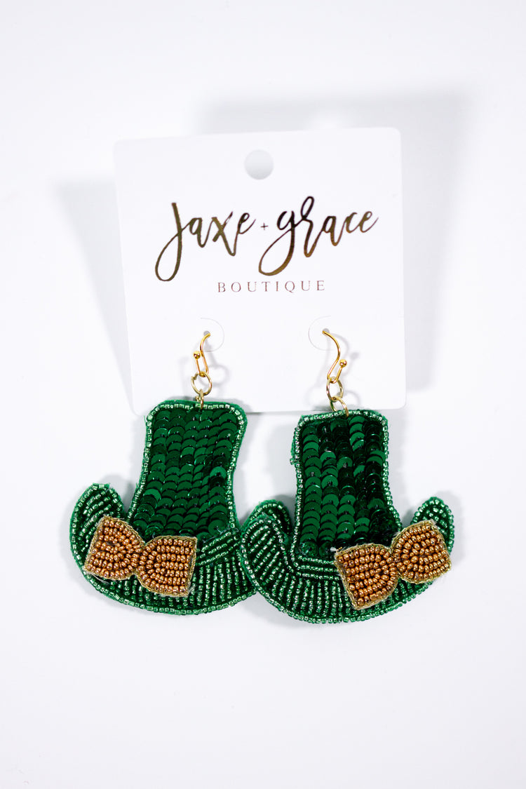 Saint Patrick's Day Leprechaun Earrings