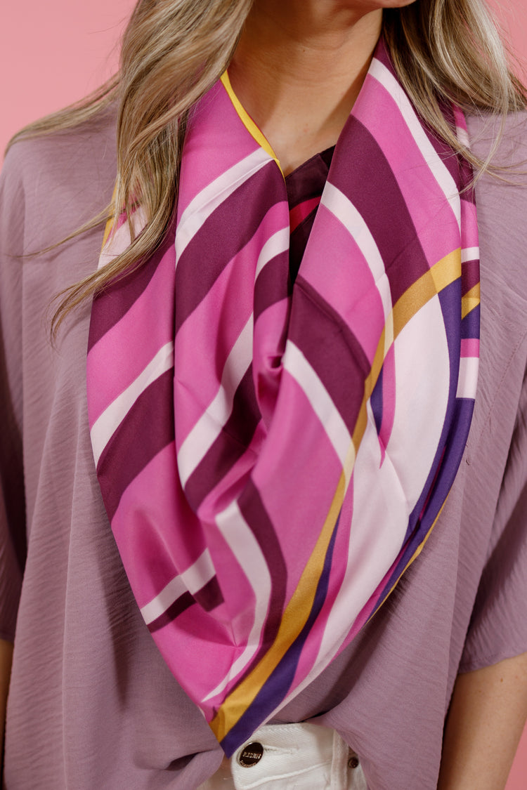 Multi Printed Silky Twill Scarf, VARIOUS COLORS