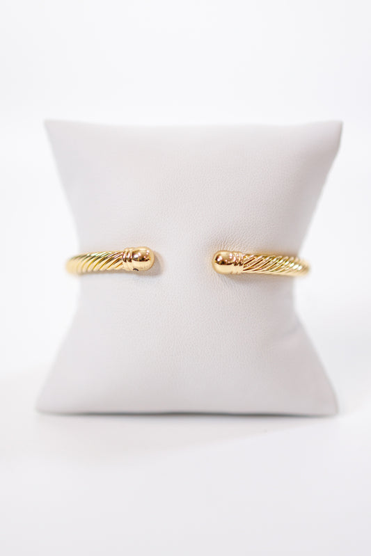 Cable Texture Brass Cuff