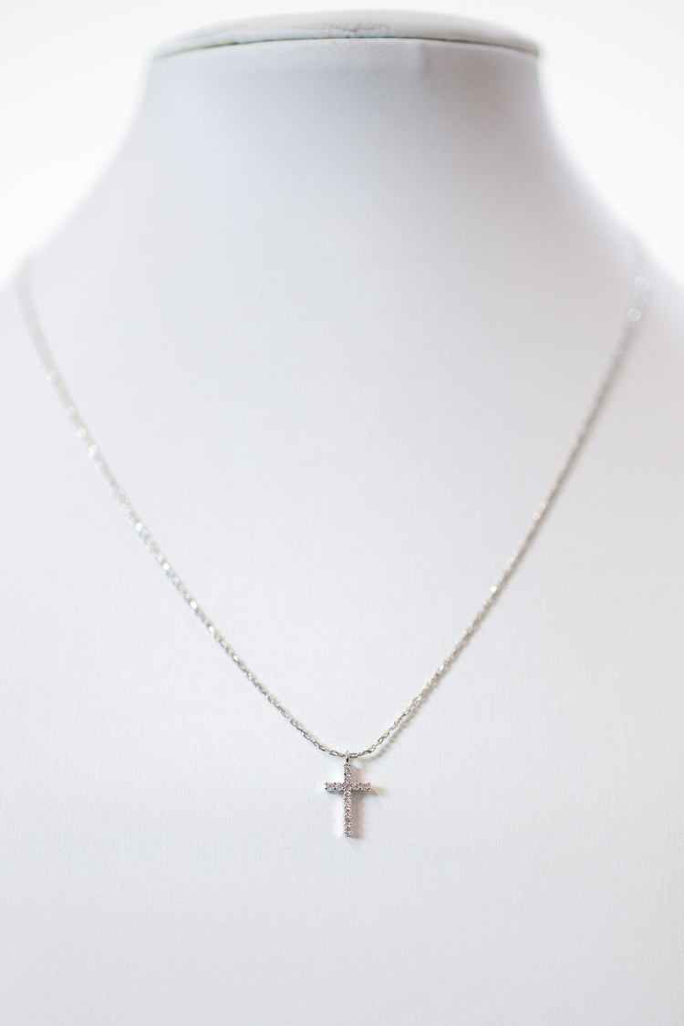 Cross Charm Brass Necklace, VARIOUS