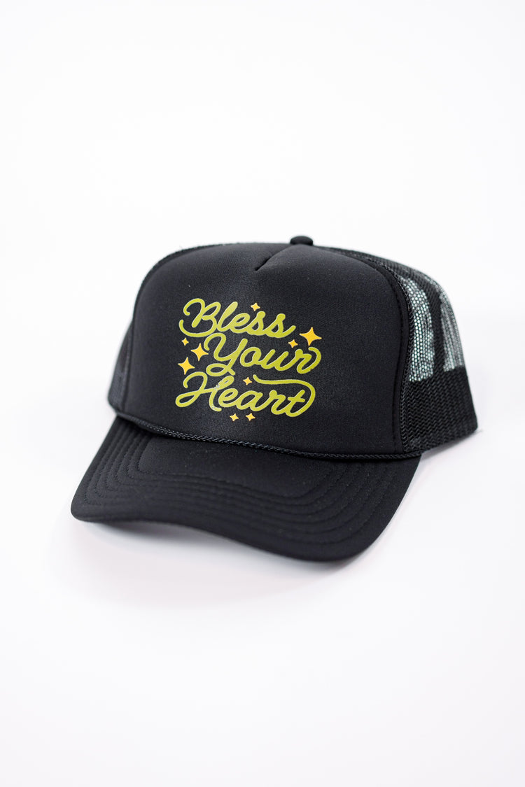 Black "Bless Your Heart" Trucker Hat