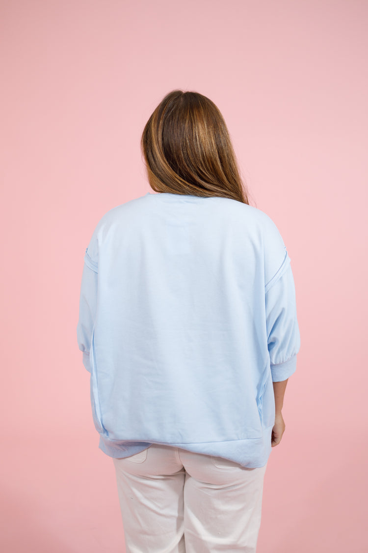 Terry Flag Patchwork Top