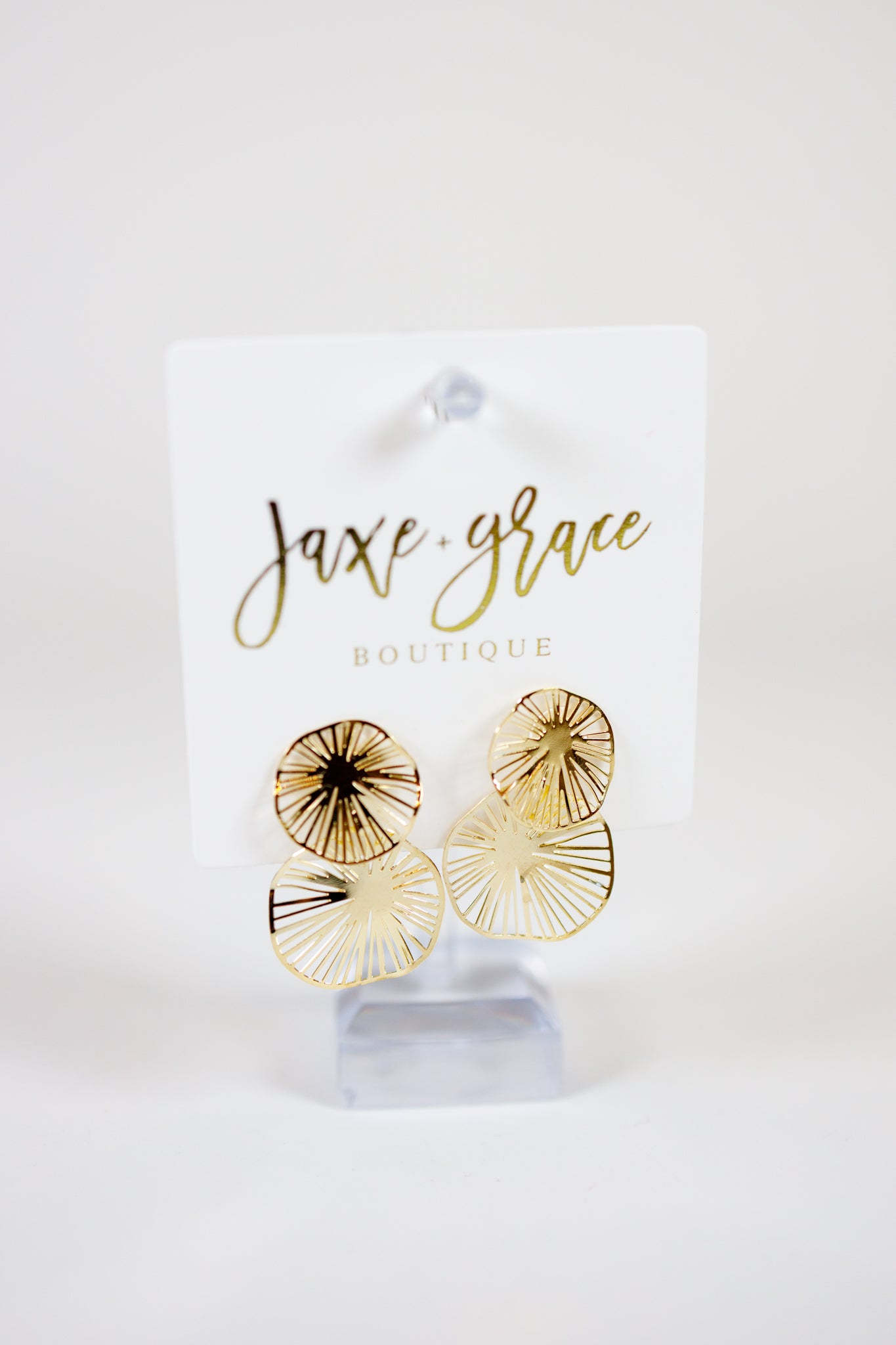 Filigree Cutout Double Circle Earrings Jaxe + Grace Boutique