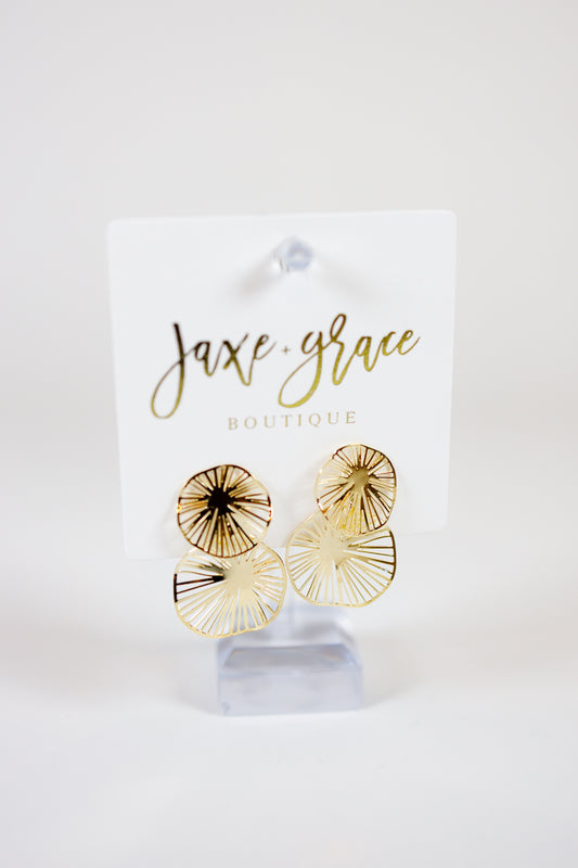 Filigree Cutout Double Circle Earrings Jaxe + Grace Boutique