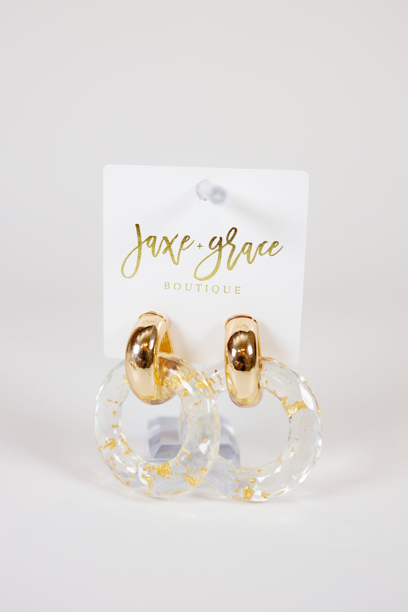 Door knocker Shape Ice w/Flake Earrings Jaxe + Grace Boutique