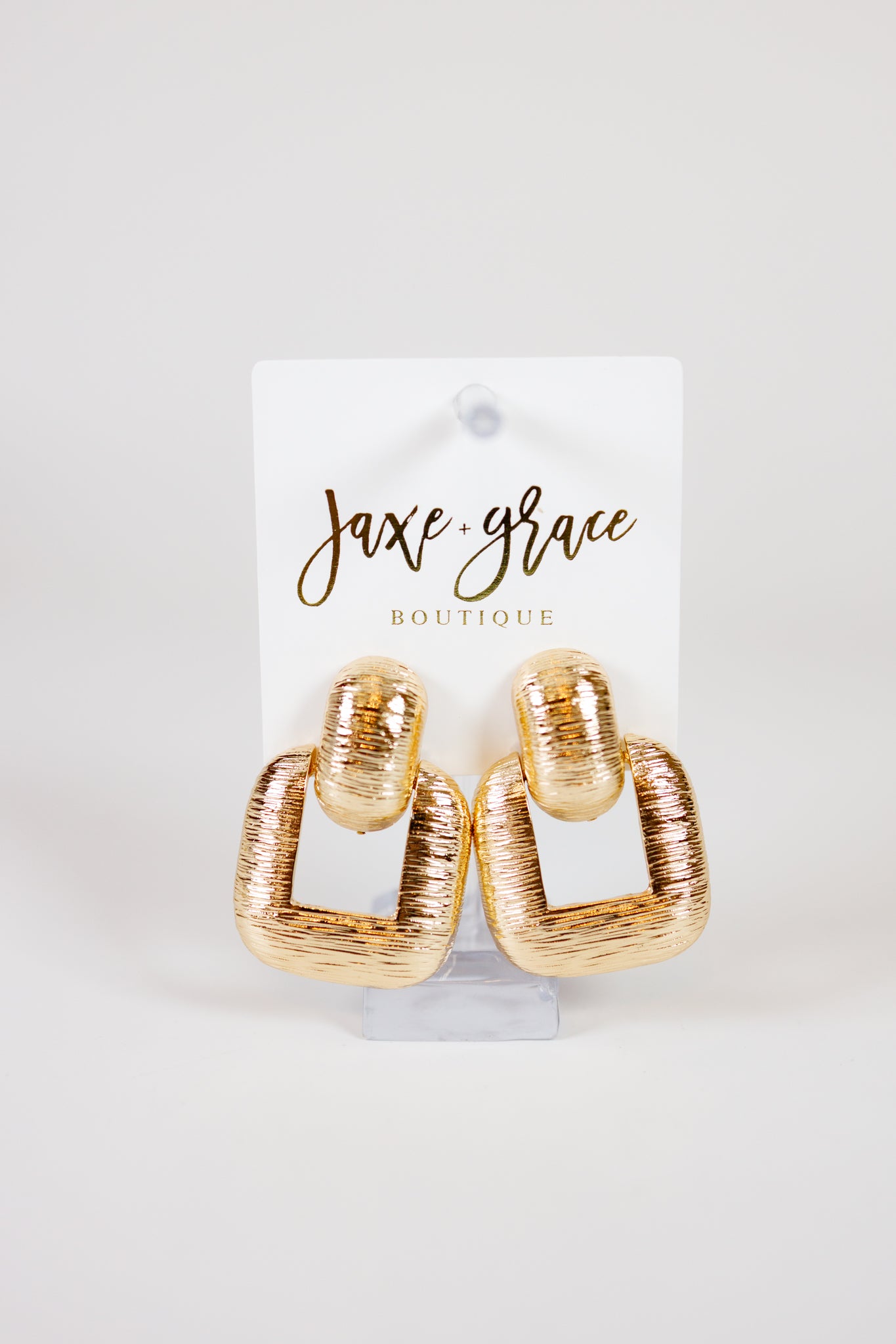 Textured Door Knocker Earrings Jaxe + Grace Boutique
