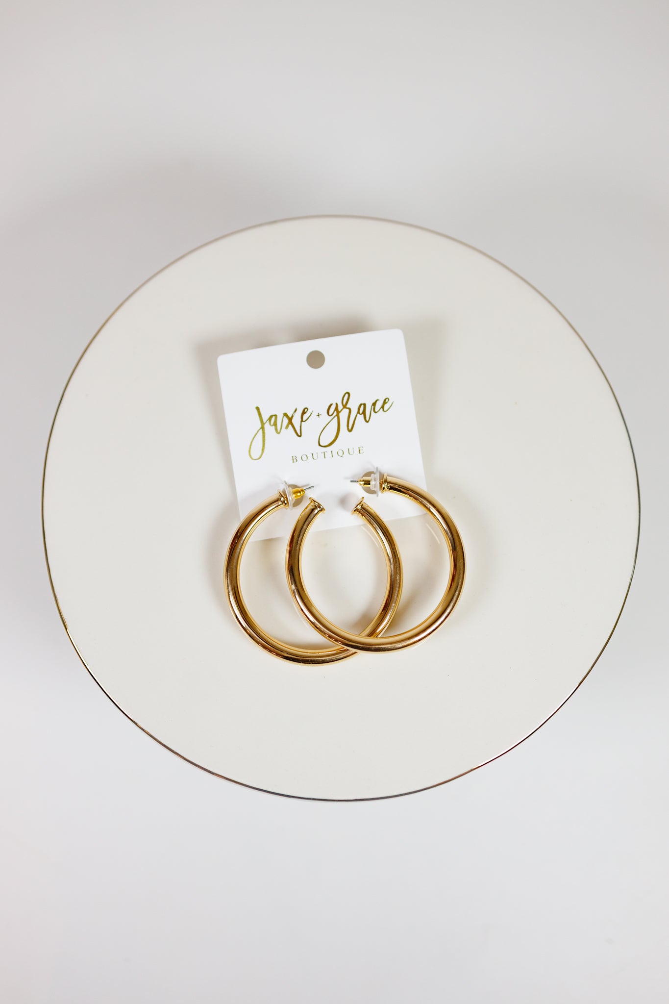 57MM Tube Hoops, VARIOUS METALS Jaxe + Grace Boutique