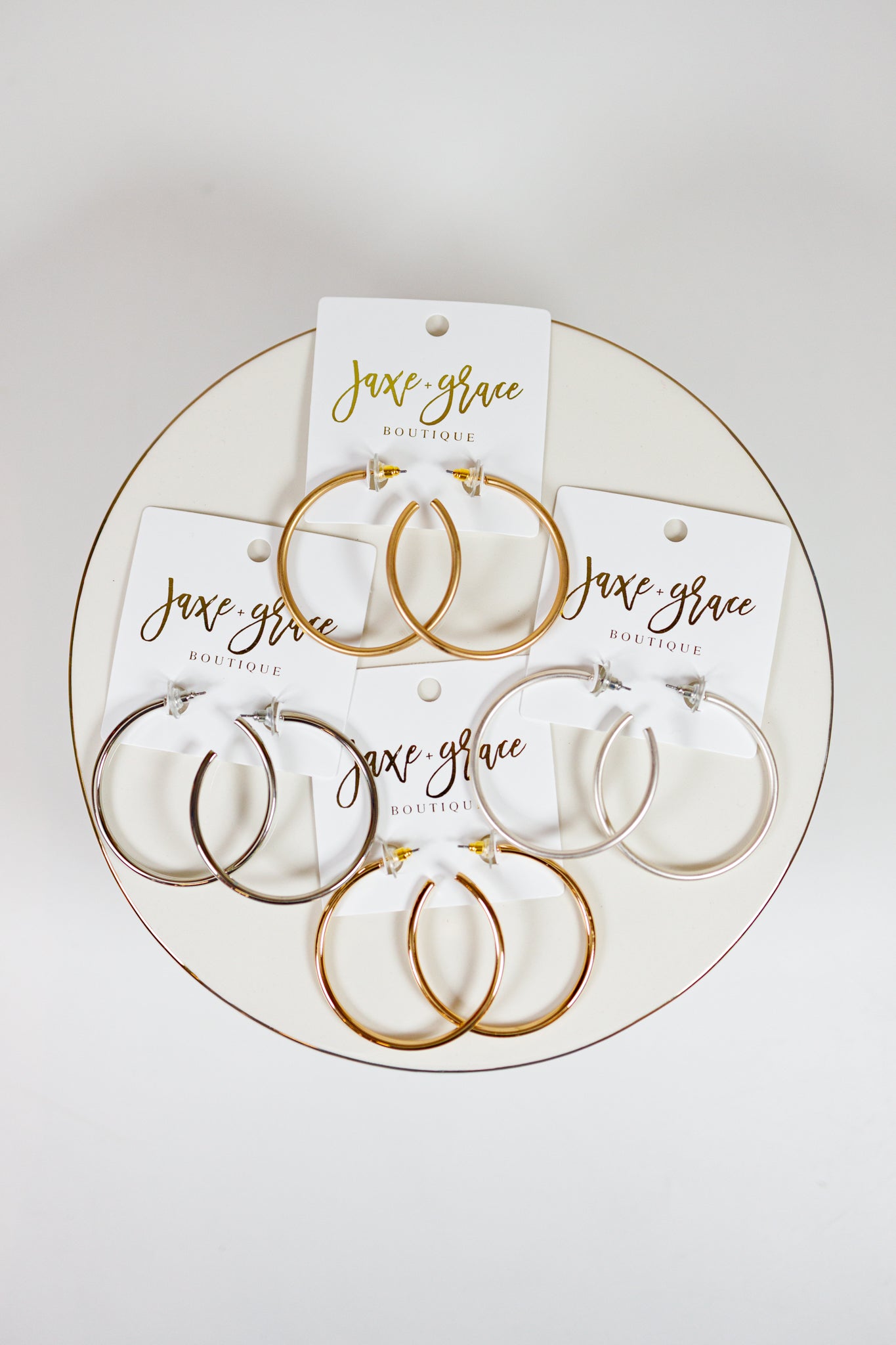 50mm THIN Open Hoops, VARIOUS Jaxe + Grace Boutique