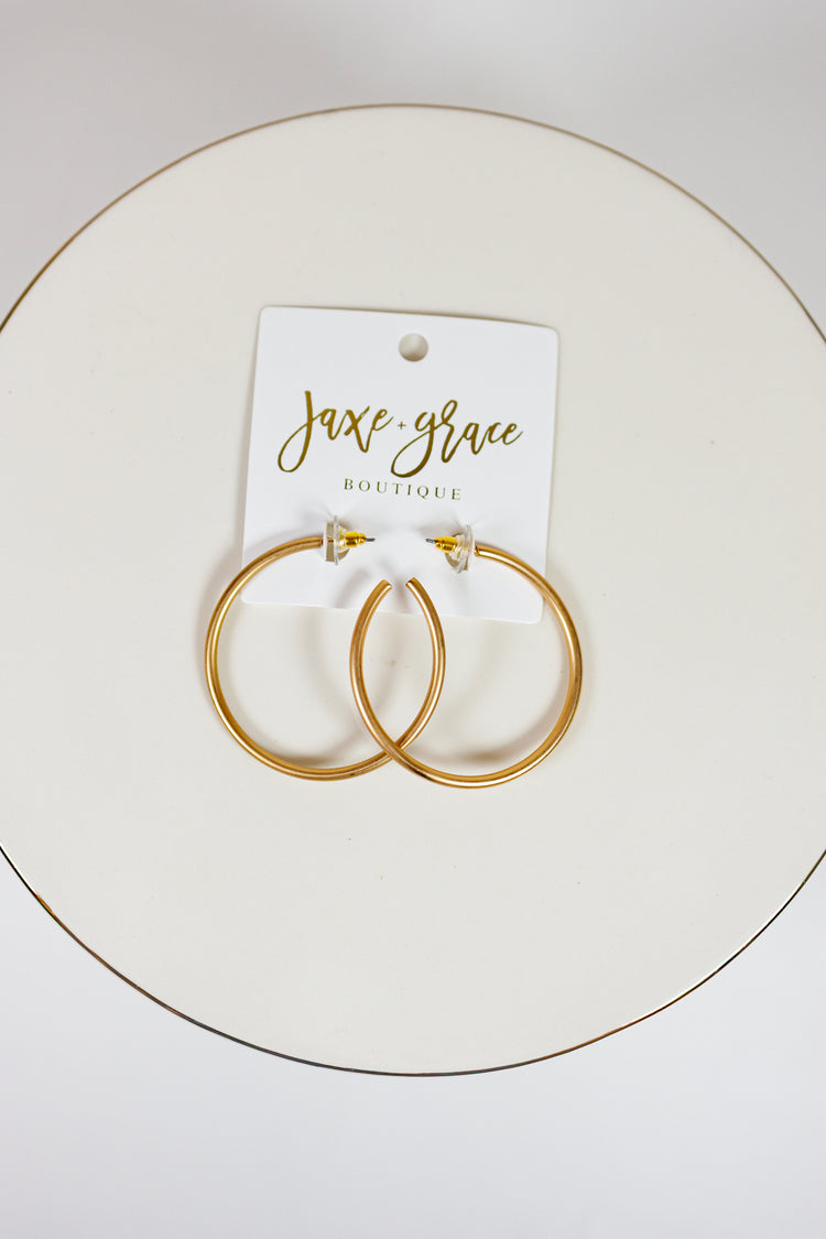 50mm THIN Open Hoops, VARIOUS Jaxe + Grace Boutique