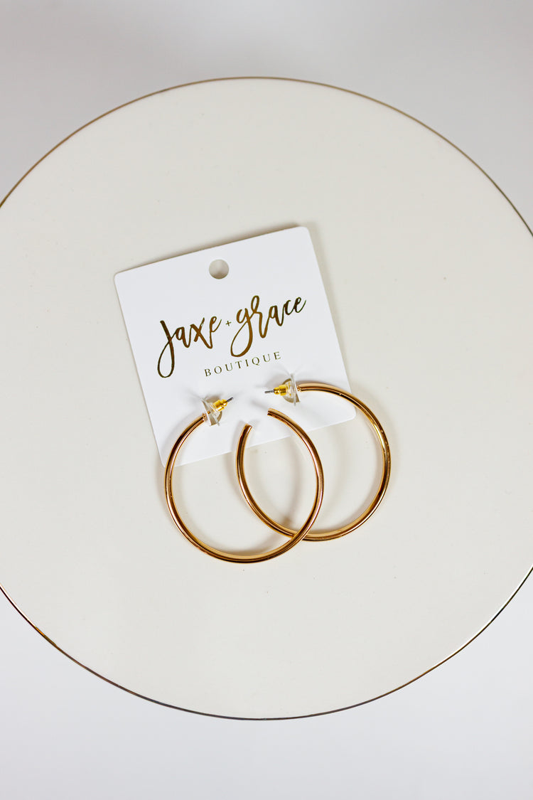 50mm THIN Open Hoops, VARIOUS Jaxe + Grace Boutique