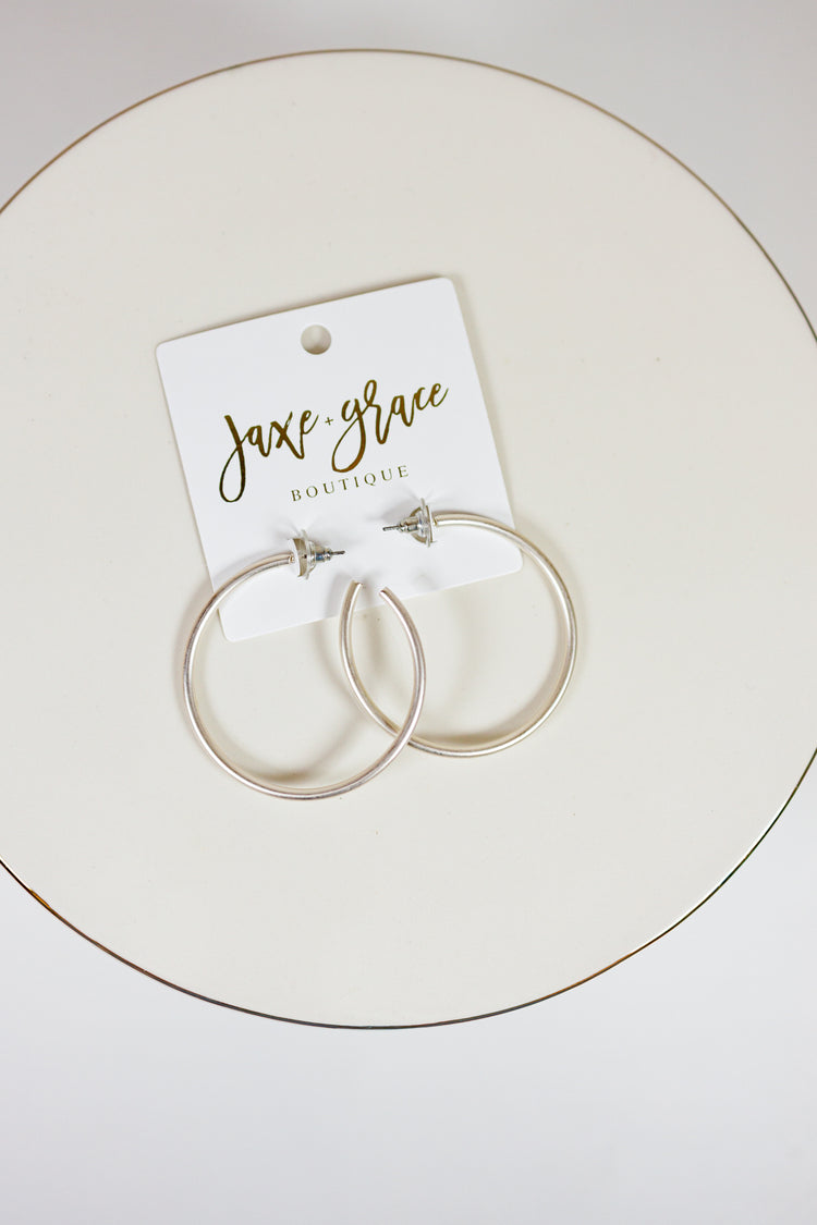 50mm THIN Open Hoops, VARIOUS Jaxe + Grace Boutique