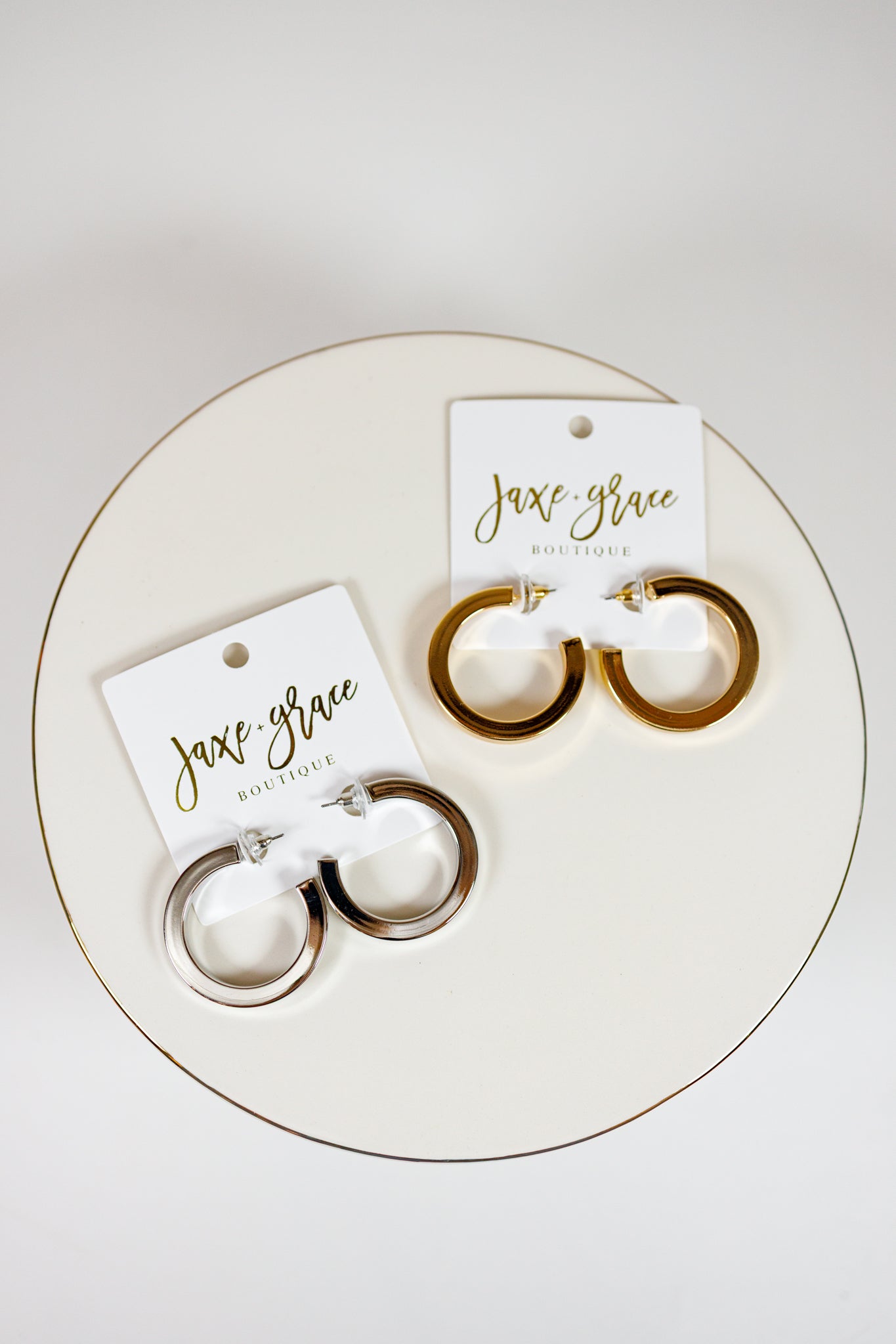 1.5" Brass Hoops, VARIOUS Jaxe + Grace Boutique