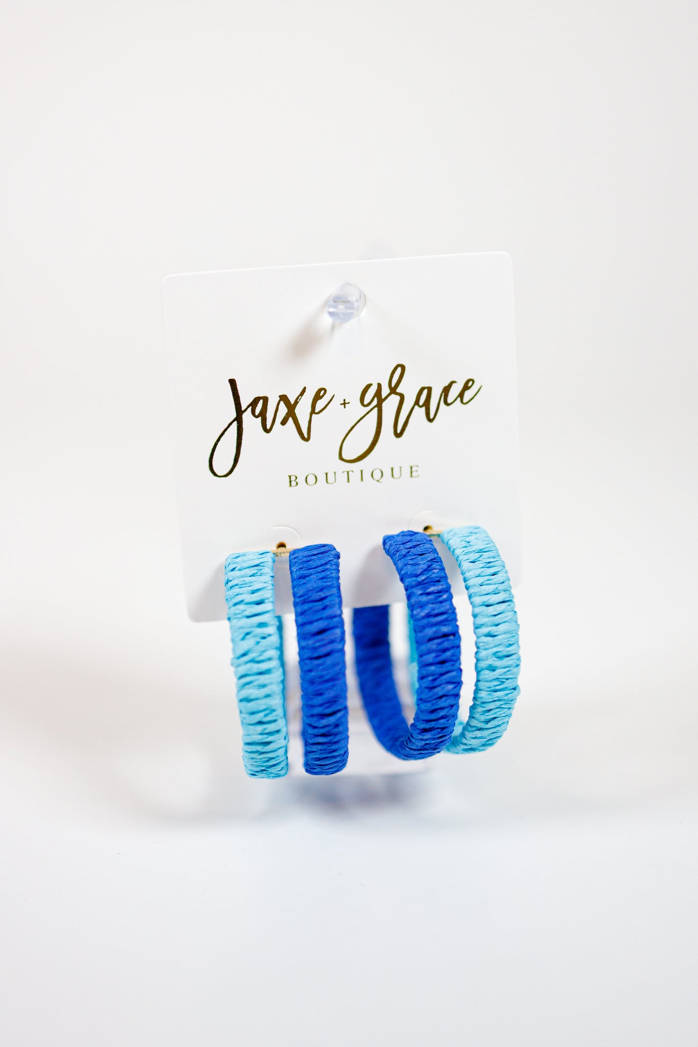 Layered Raffia Hoops, VARIOUS Jaxe + Grace Boutique