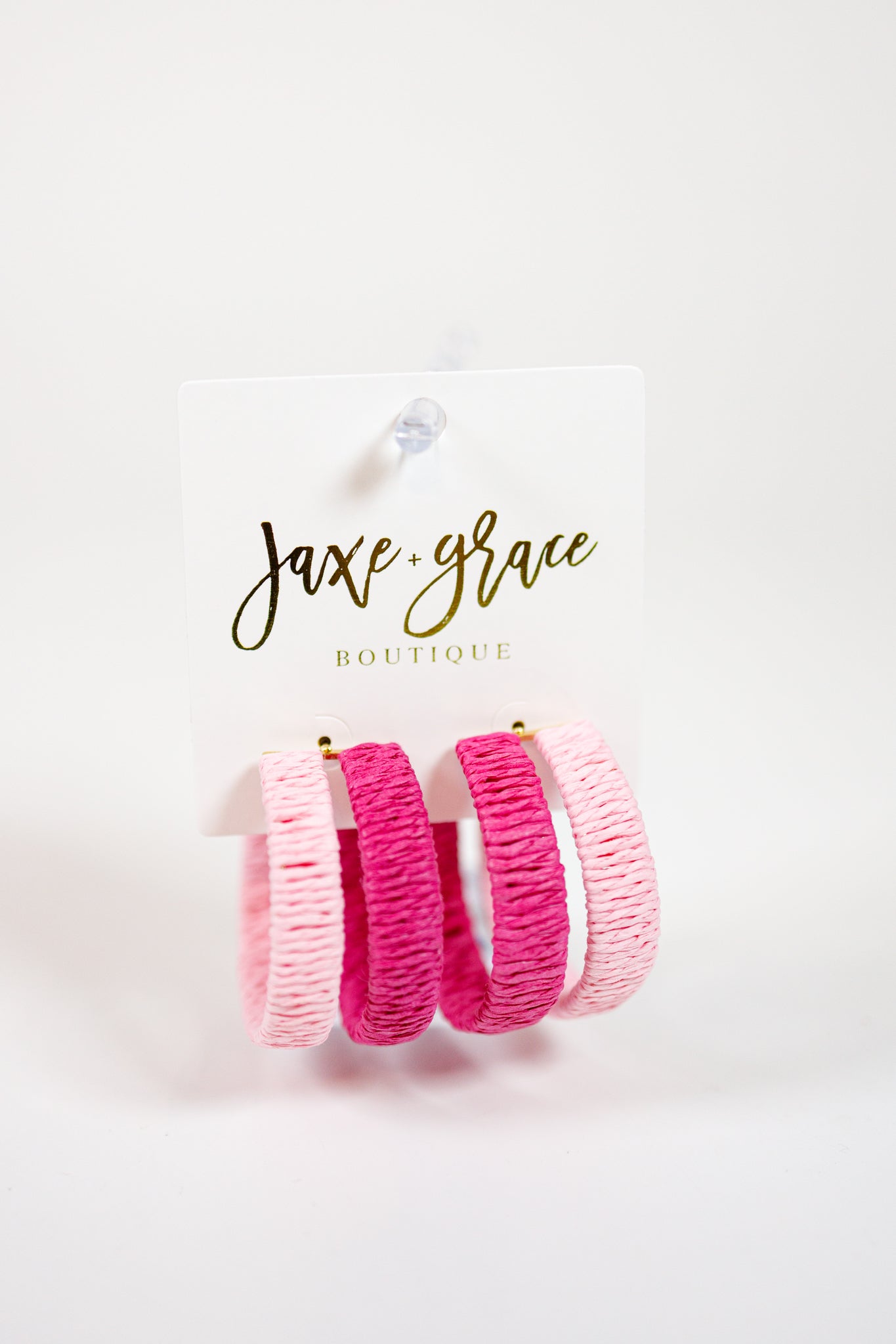 Layered Raffia Hoops, VARIOUS Jaxe + Grace Boutique
