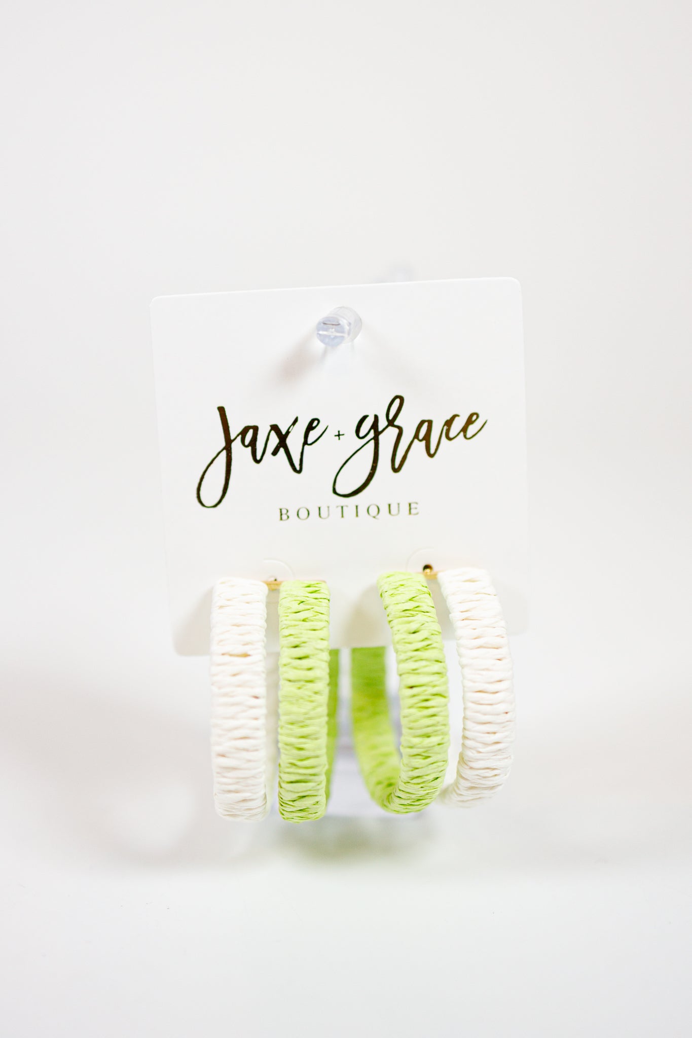 Layered Raffia Hoops, VARIOUS Jaxe + Grace Boutique