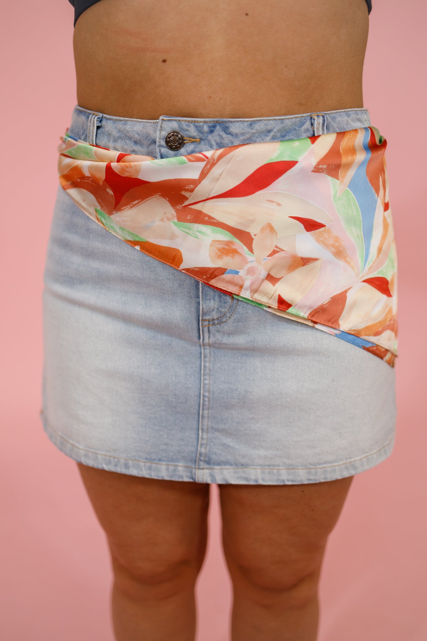 Flower Print Bandana Scarf Jaxe + Grace Boutique