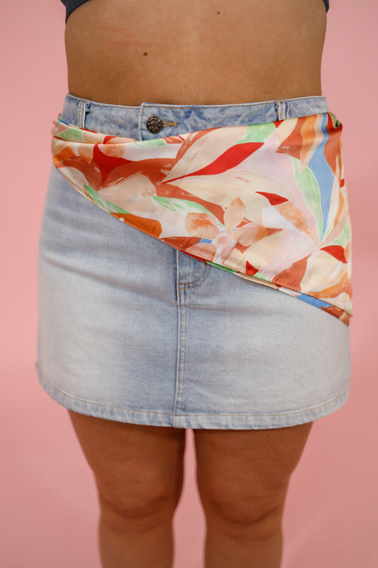Flower Print Bandana Scarf Jaxe + Grace Boutique
