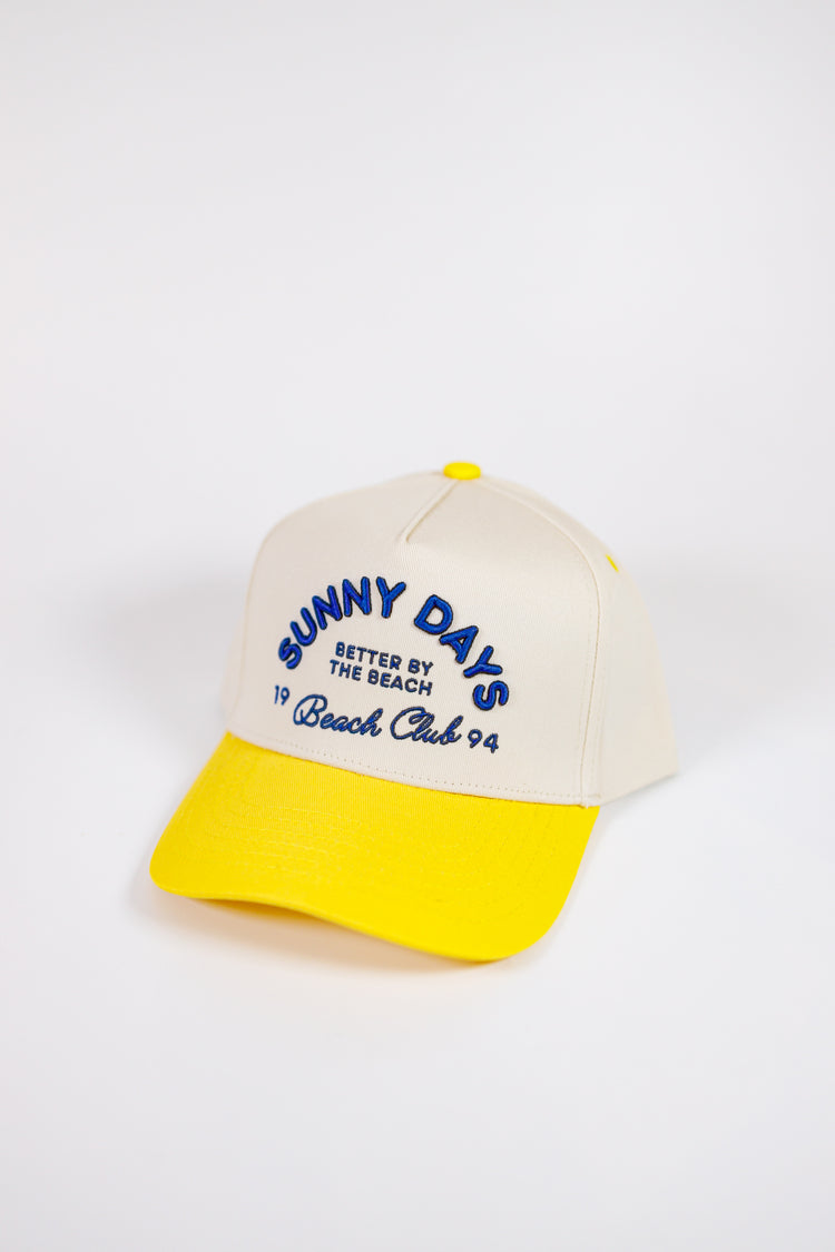 Sunny Days - Yellow Vintage Trucker Hat Jaxe + Grace Boutique