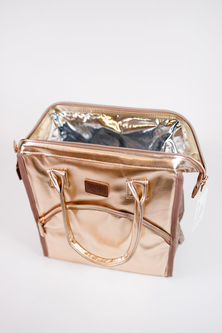 Rose Gold Cooler Lunch Bag Jaxe + Grace Boutique
