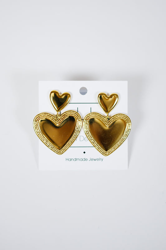 HD Large Double Heart Earrings