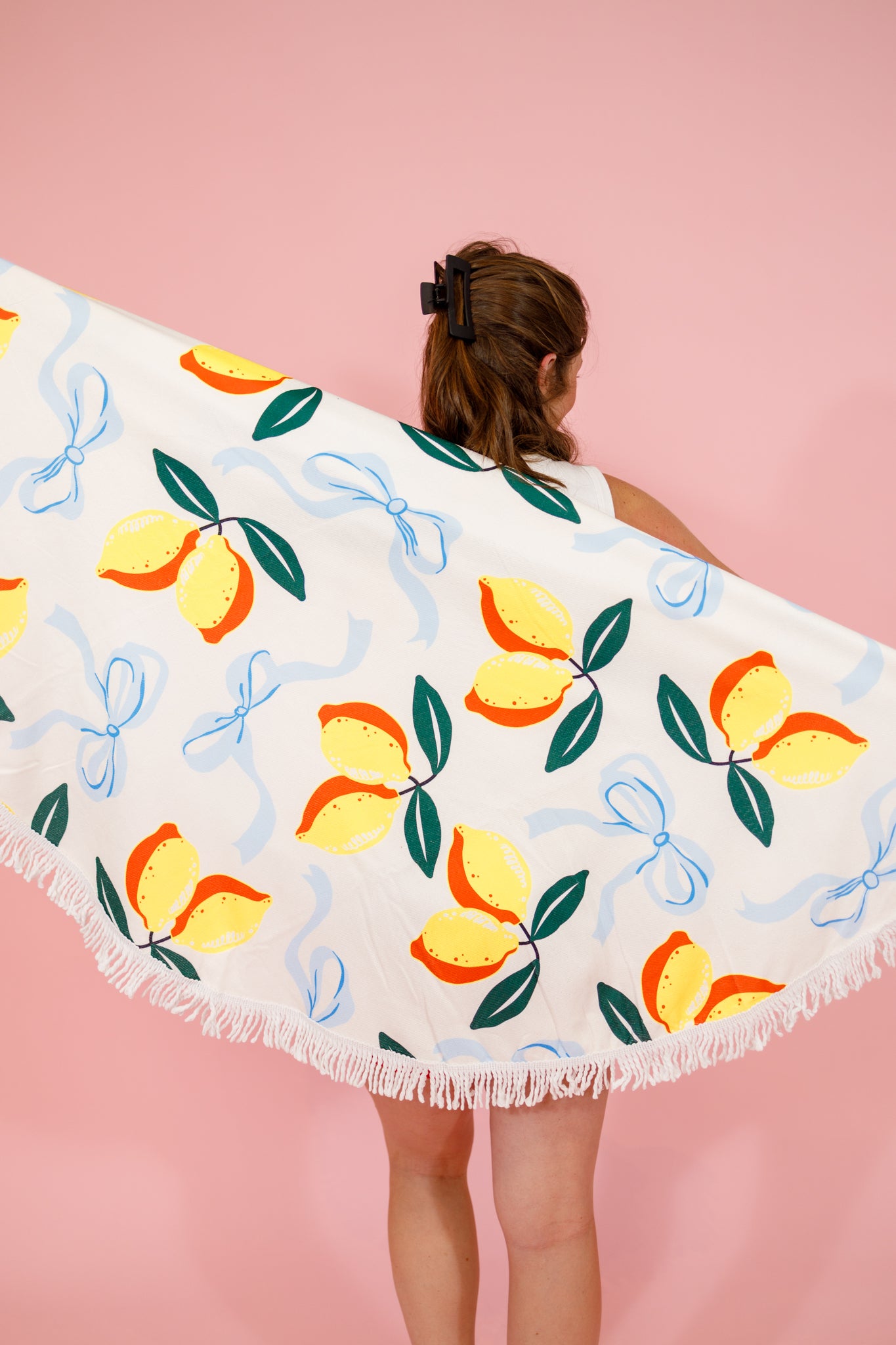 Lemon Circle Beach Towel Jaxe + Grace Boutique