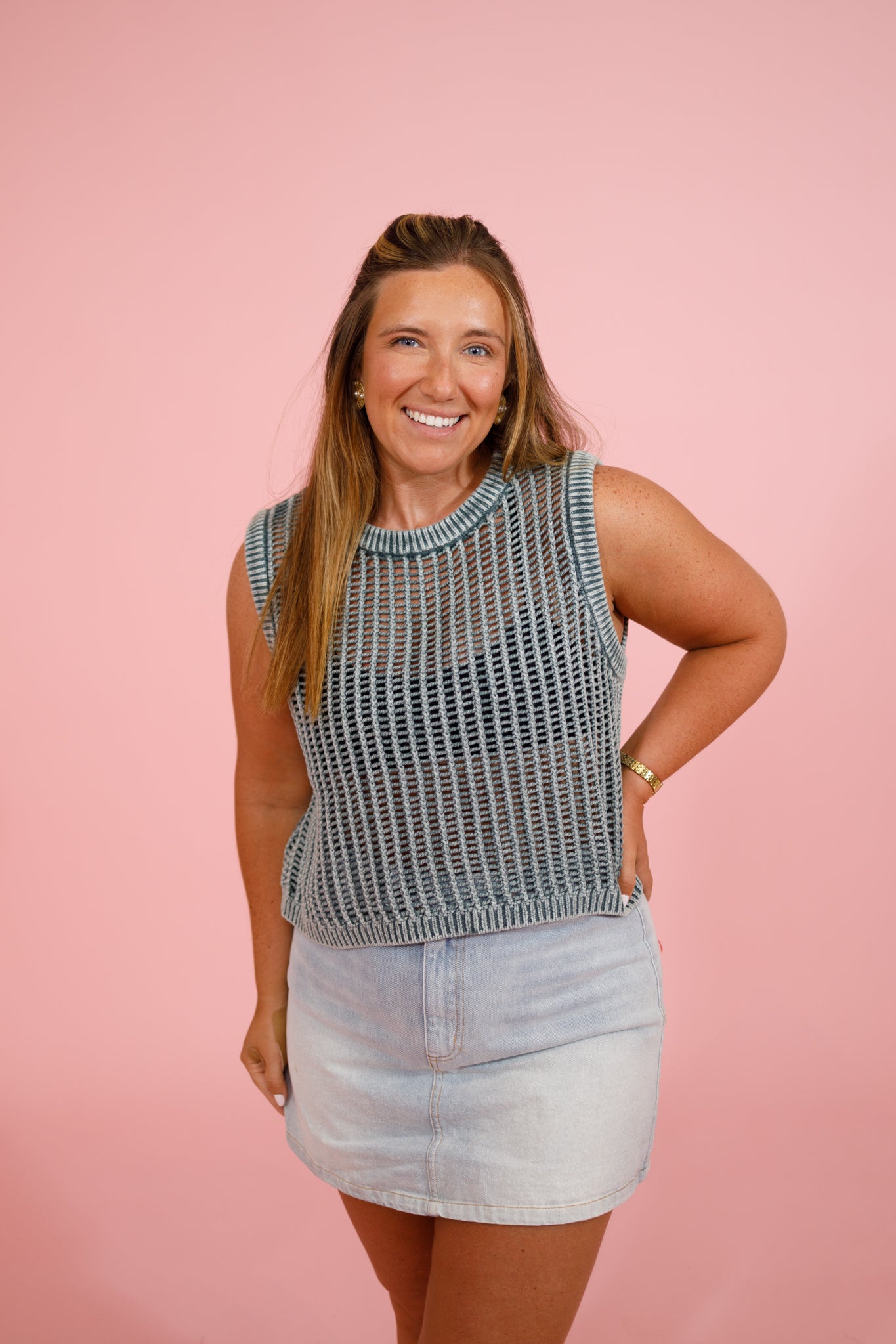 Ash Jade Fish Net Top Jaxe + Grace Boutique