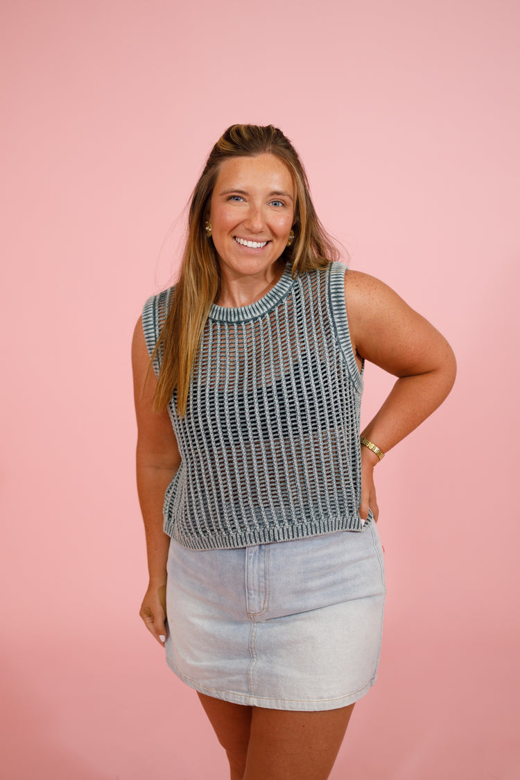 Ash Jade Fish Net Top Jaxe + Grace Boutique
