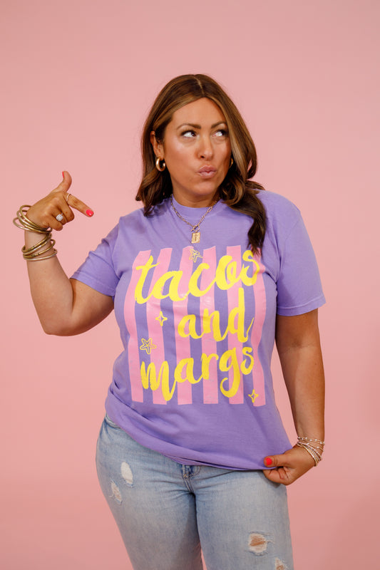 "Tacos and Margs" Graphic Tee Jaxe + Grace Boutique
