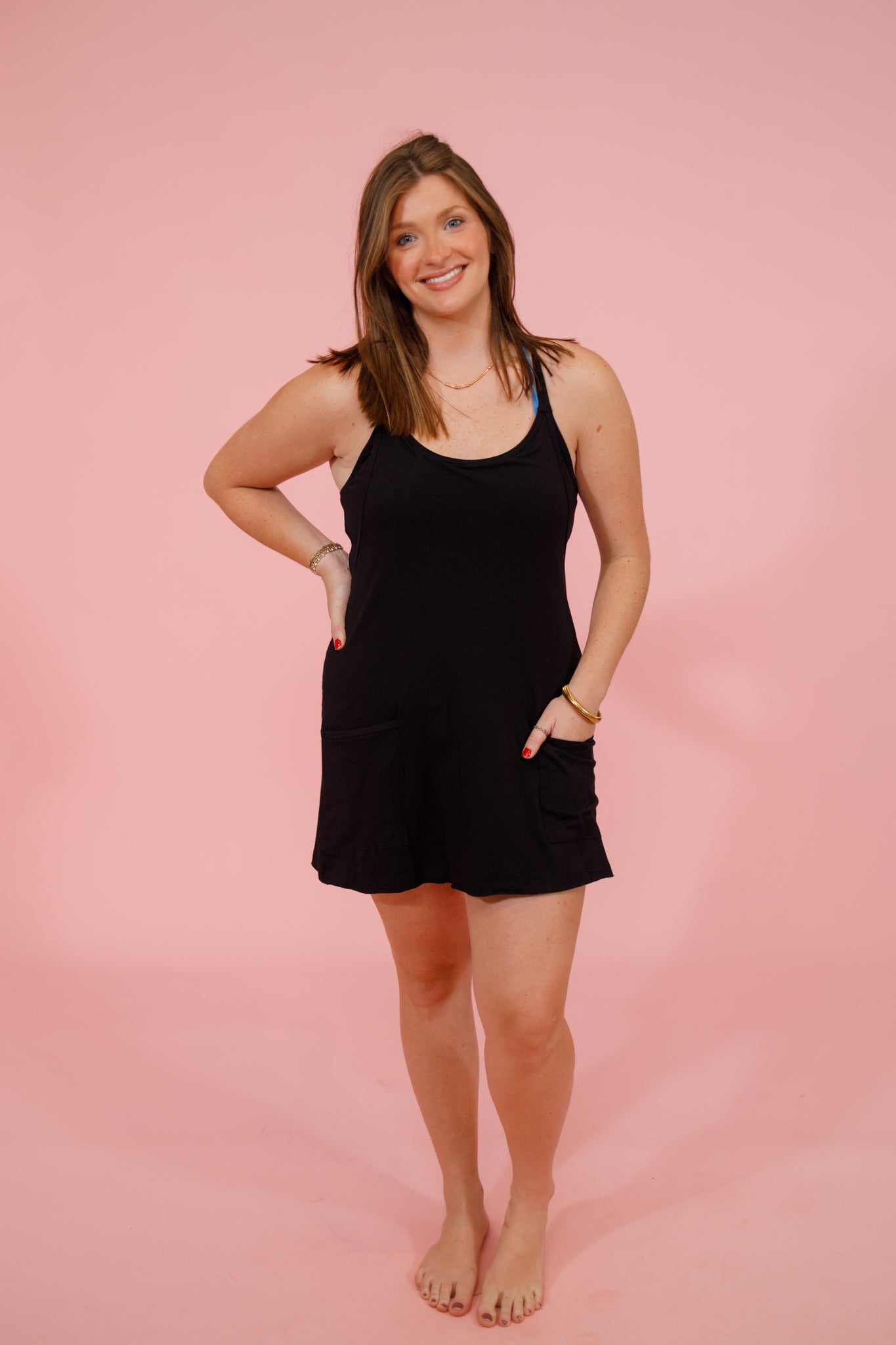 Black Front Pocket Dress Jaxe + Grace Boutique