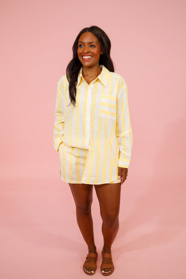 Yellow & White Stripe Set Jaxe + Grace Boutique