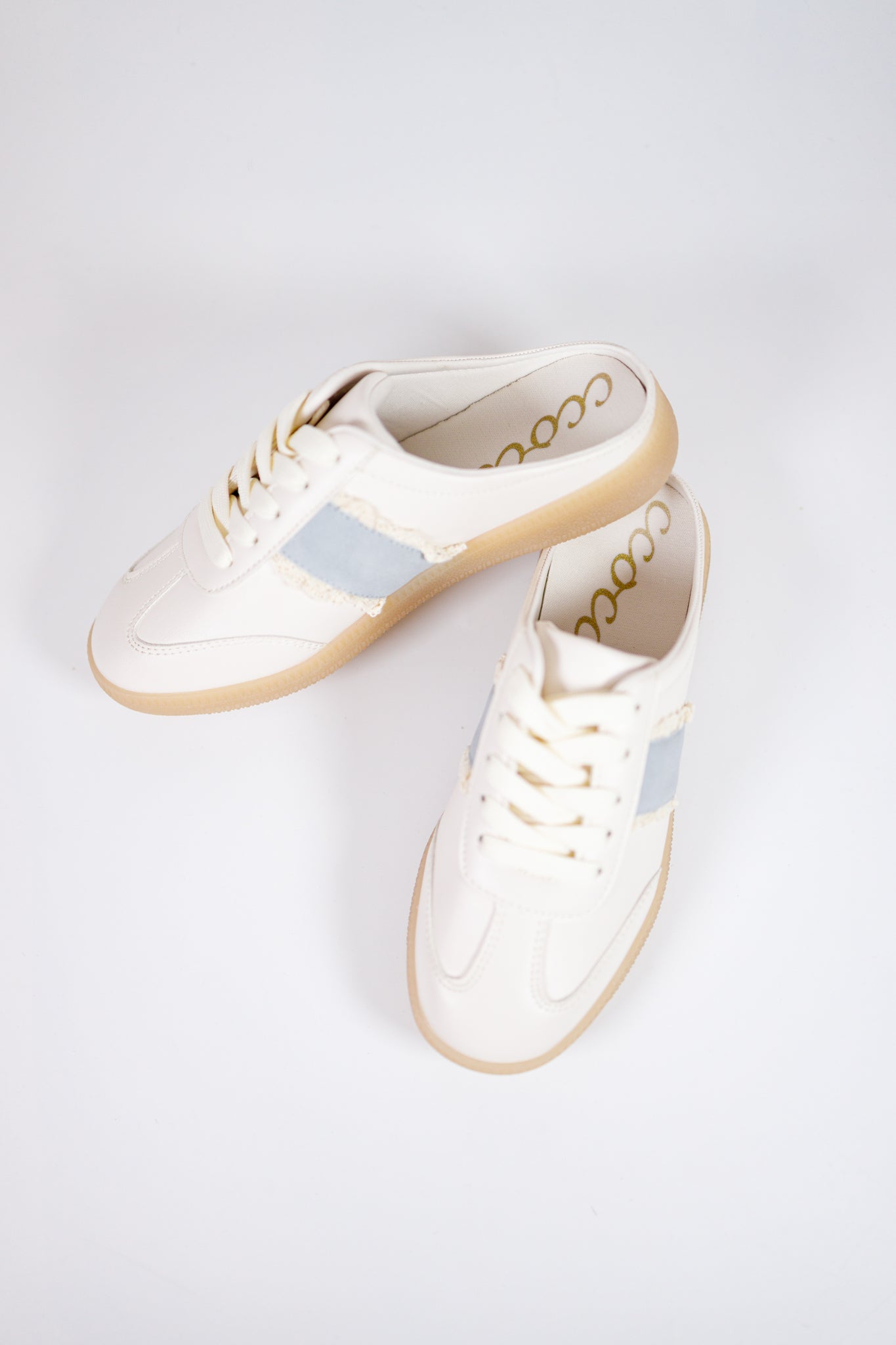 Blue Oliver Lace Detailed Slip On Sneaker Jaxe + Grace Boutique